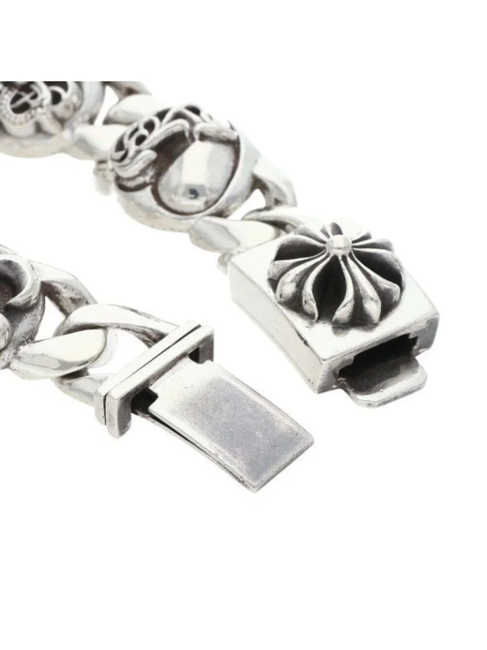 Chrome Hearts Multi Link Vintage Silver Bracelet